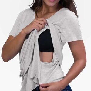 Belly Bandit Nursing Shirt | Gray | S/P